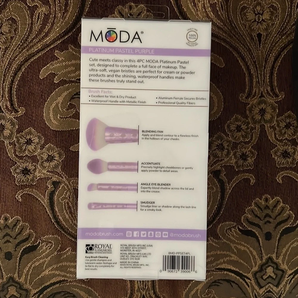 MODA Makeup Brushes - Pastel Purple Set